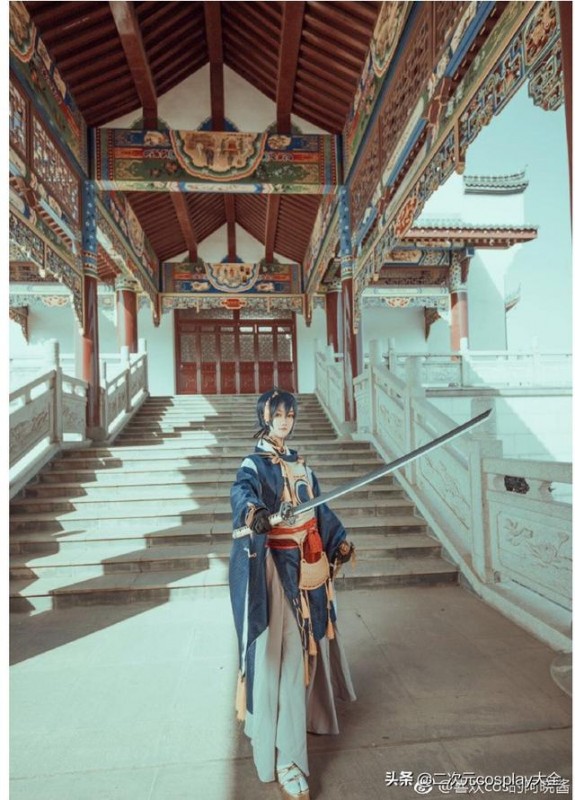 《刀剑乱舞》三日月宗近cos，颜好又帅气的温柔爷爷！-4.jpg