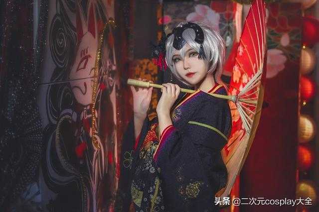 黑贞德花魁cos，绝艳纯美，场景眼神令我一秒喜欢-1.jpg