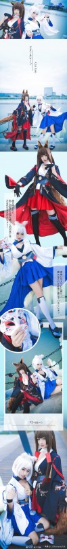 颜值与身材魅力动人，《碧蓝航线》赤城&加贺cos-1.jpg