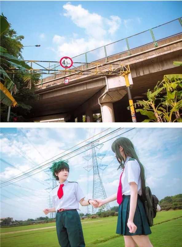 隔着屏幕都觉得甜，绿谷&蛙吹 蜜糖式COS，这两个我都要-3.jpg
