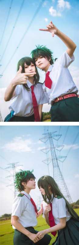隔着屏幕都觉得甜，绿谷&蛙吹 蜜糖式COS，这两个我都要-5.jpg