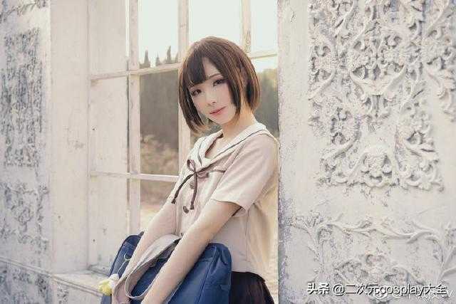 JK制服青春美少女，温婉可爱，那一刻眼神令我元气满满-1.jpg