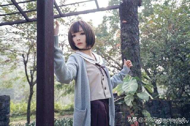 JK制服青春美少女，温婉可爱，那一刻眼神令我元气满满-2.jpg