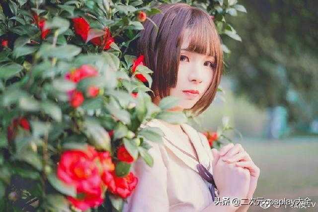 JK制服青春美少女，温婉可爱，那一刻眼神令我元气满满-5.jpg