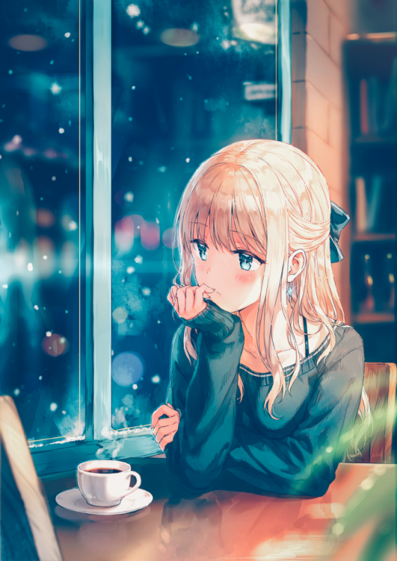 二次元金发美少女图集，阳光一般的发色，超亮眼-5.jpg