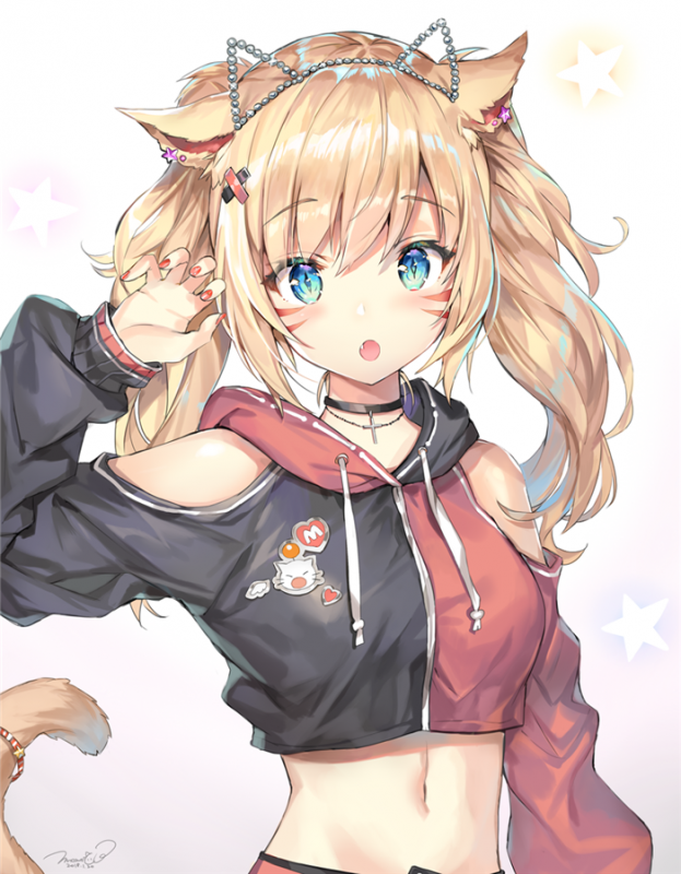 二次元金发美少女图集，阳光一般的发色，超亮眼-11.jpg