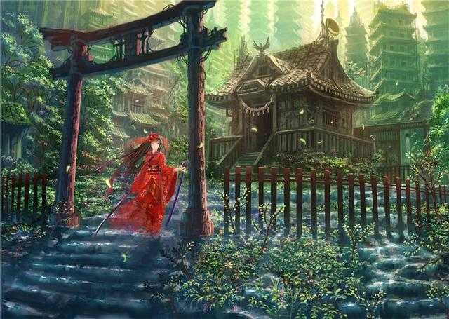 插画丨神社，二次元中十分有代表性和特色的一个场所-6.jpg
