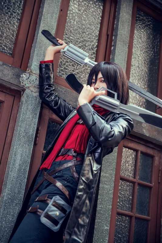 进击的巨人COSPLAY,上等兵三笠阿克曼-4.jpg