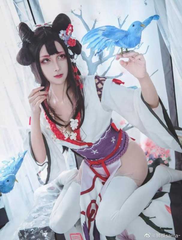月下荷塘邀君入画，《阴阳师》花鸟卷高颜值COS-8.jpg