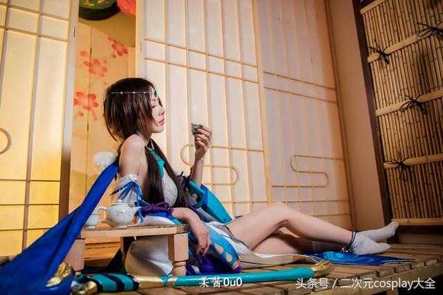 苍之雀羽八百比丘尼，阴阳师手游cos文静柔美-6.jpg