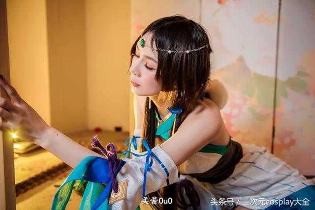 苍之雀羽八百比丘尼，阴阳师手游cos文静柔美-8.jpg
