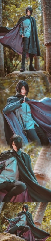 《火影忍者》宇智波佐助，春野樱一家cos，三人好帅又好甜啊-7.jpg