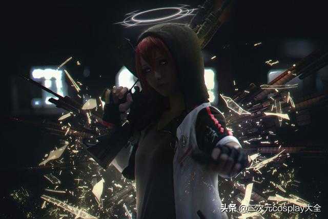 《明日方舟》能天使cos，俊逸可人，眼神帅到令人惊艳-2.jpg