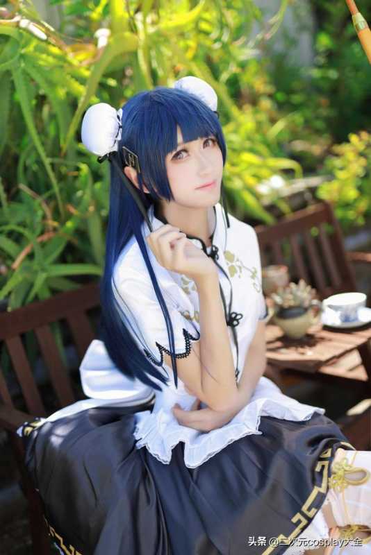 女装大佬化身旗袍小可爱，《LoveLive》津岛善子cos-2.jpg