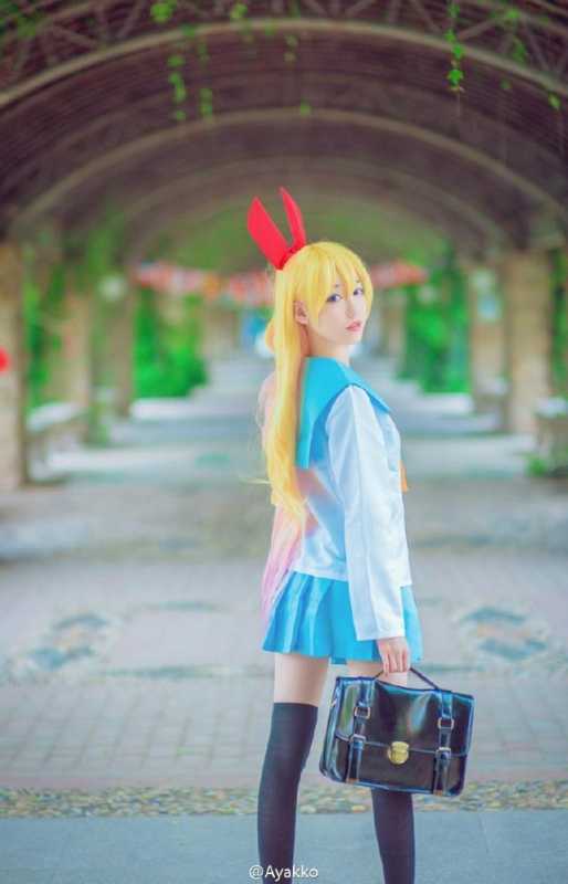 伪恋桐崎千棘，小清新cos可爱美少女！-2.jpg