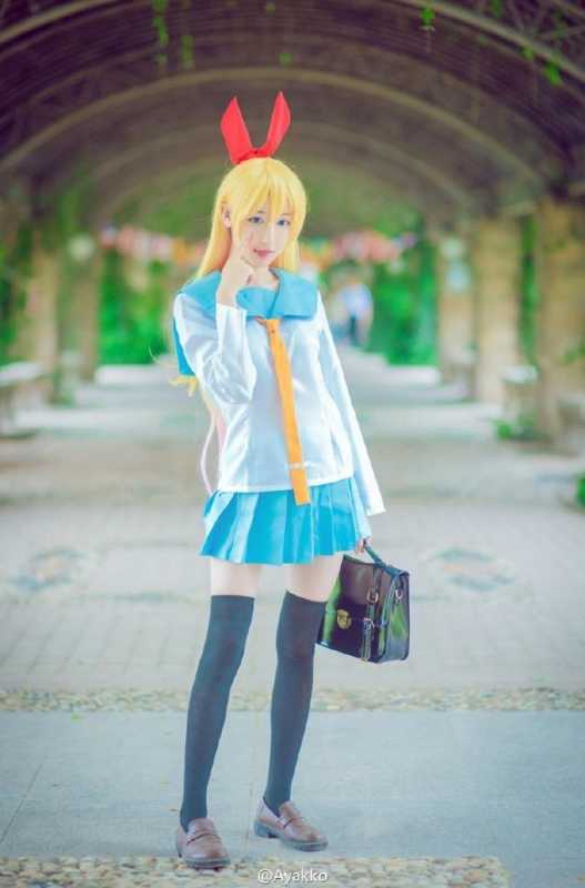 伪恋桐崎千棘，小清新cos可爱美少女！-4.jpg