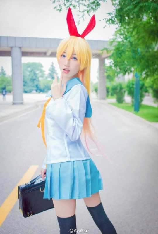 伪恋桐崎千棘，小清新cos可爱美少女！-5.jpg