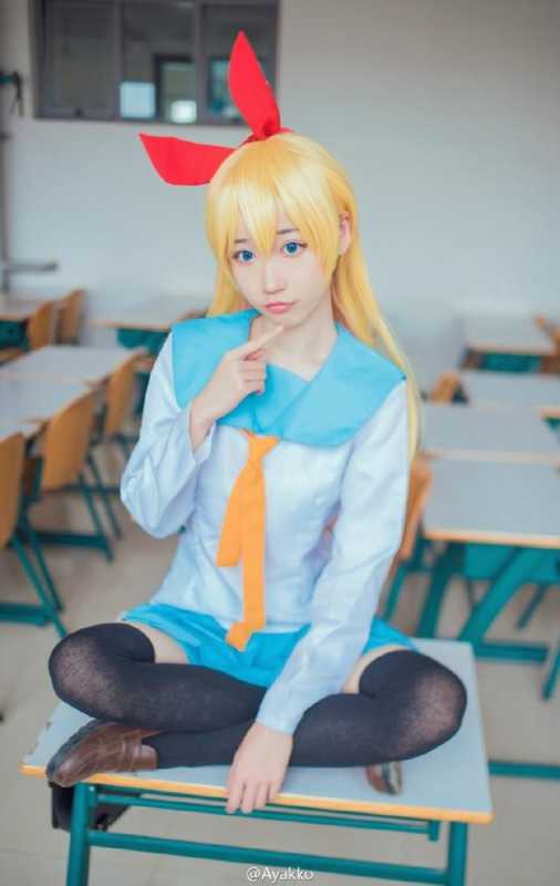 伪恋桐崎千棘，小清新cos可爱美少女！-6.jpg
