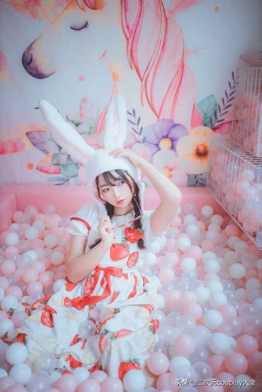 Lolita装扮，粉粉嫩嫩少女心，加上兔耳朵我太可以了-1.jpg