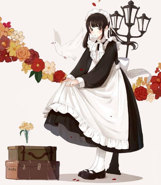 日本画师笔下的女仆妹子，个个优雅又端庄，纯洁又美丽-7.jpg