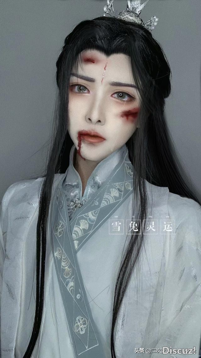 《二哈和他的白猫师尊》​楚晚宁cos，貌美师尊，看到最后落泪了-4.jpg