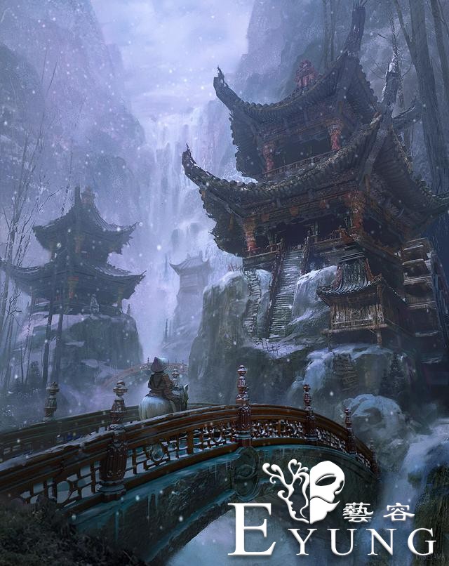 一组不错的古风建筑场景插画作品！画风精美细致颇有意境-4.jpg