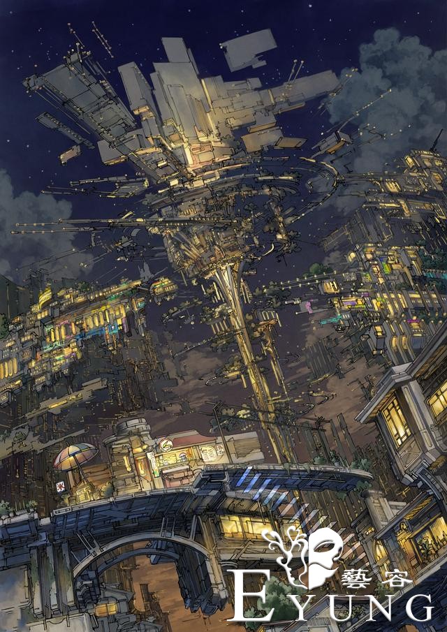 一组画面壮观的科幻题材场景插画欣赏！画技精湛如同观看科幻大片-6.jpg