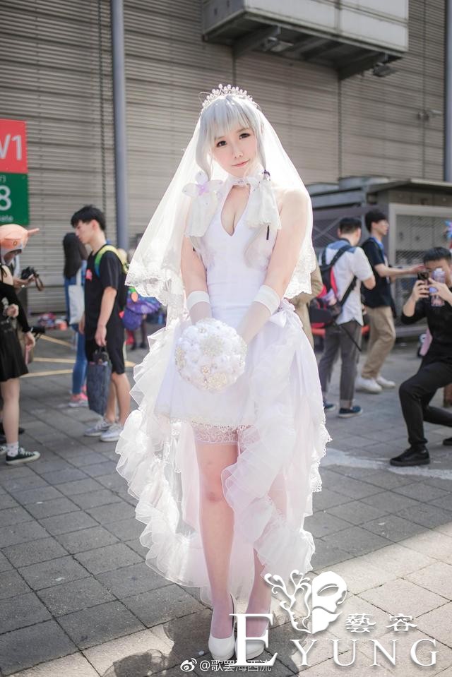 漫展上的新娘cosplay，二次元小姐姐你好美-1.jpg