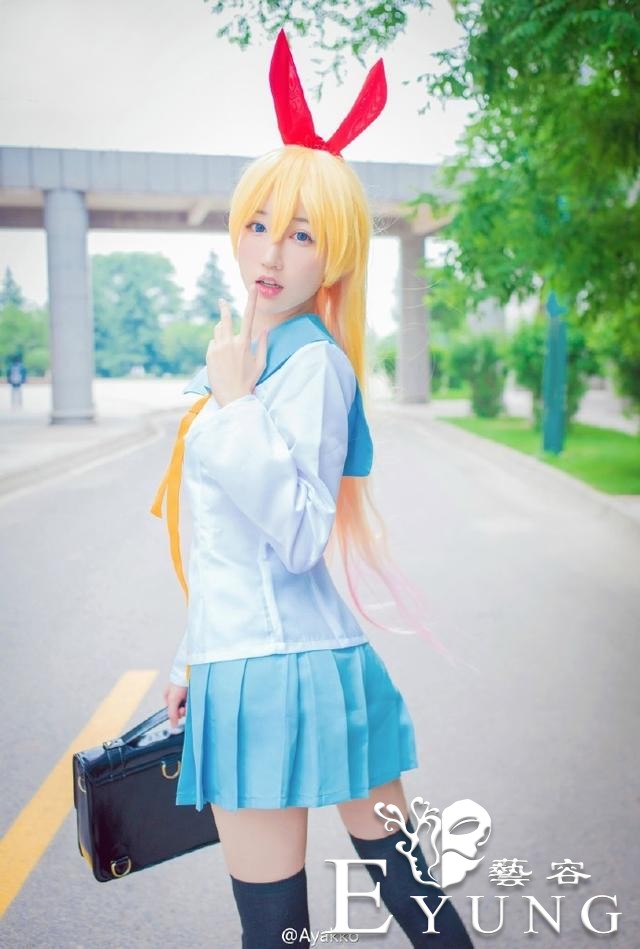 伪恋桐崎千棘，小清新cos可爱美少女！-5.jpg