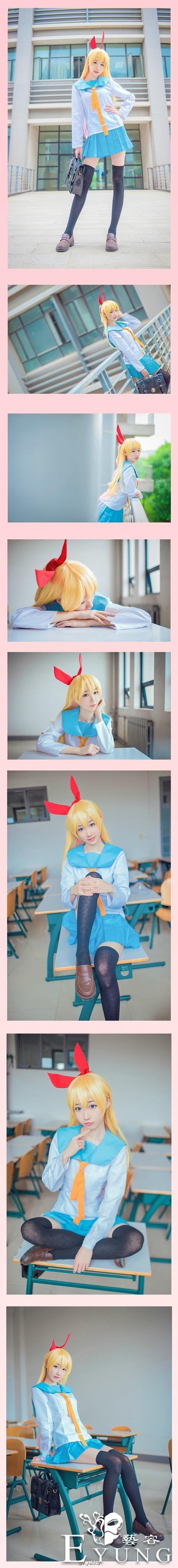 伪恋桐崎千棘，小清新cos可爱美少女！-7.jpg