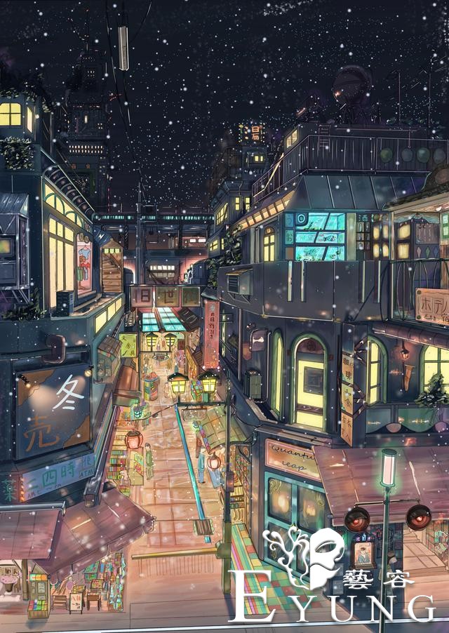 一组非常不错的场景插画作品欣赏！画面宏大壮丽很有视觉冲击力-15.jpg