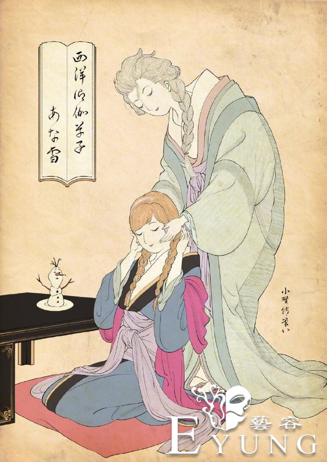 当经典动漫变成浮世绘画风，艾莎女王好有爱，初音未来变古风-1.jpg