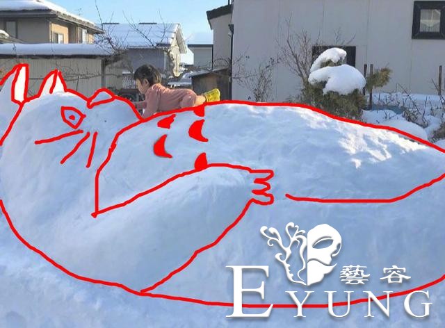 日本小姐姐做了一个“雪人龙猫”，看完真的好治愈-3.jpg