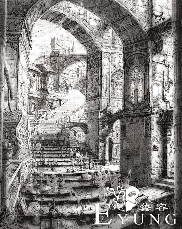 一组画风非常精美的场景插画欣赏！让人十分赏心悦目的作品-12.jpg