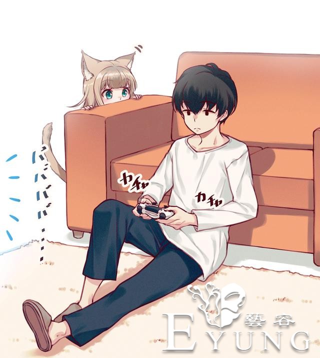 冬天到了，萝莉猫娘也换上了厚衣服，依然那么可爱-4.jpg