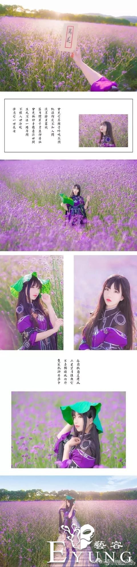 剑网三秦风花萝cos，徜徉花海之中的少女，甜美灵秀很美好！-1.jpg