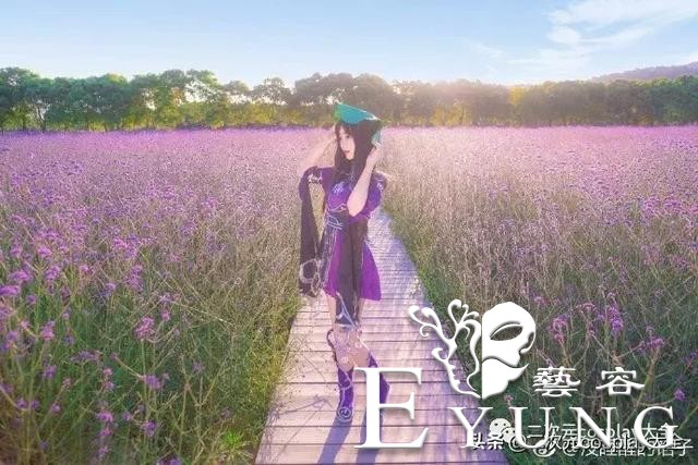 剑网三秦风花萝cos，徜徉花海之中的少女，甜美灵秀很美好！-9.jpg