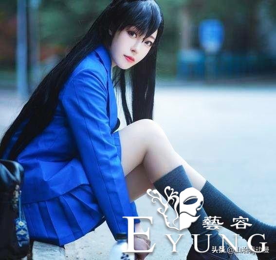 二次元cosplay：高中生完美cos小兰，漫画腿神还原，宝儿姐颜值高-4.jpg