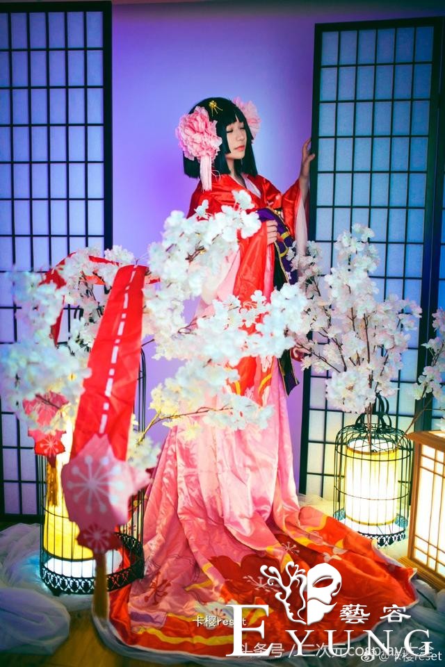 唯美古风樱花妖cos，阴阳师清艳脱俗的清秀美人！-8.jpg