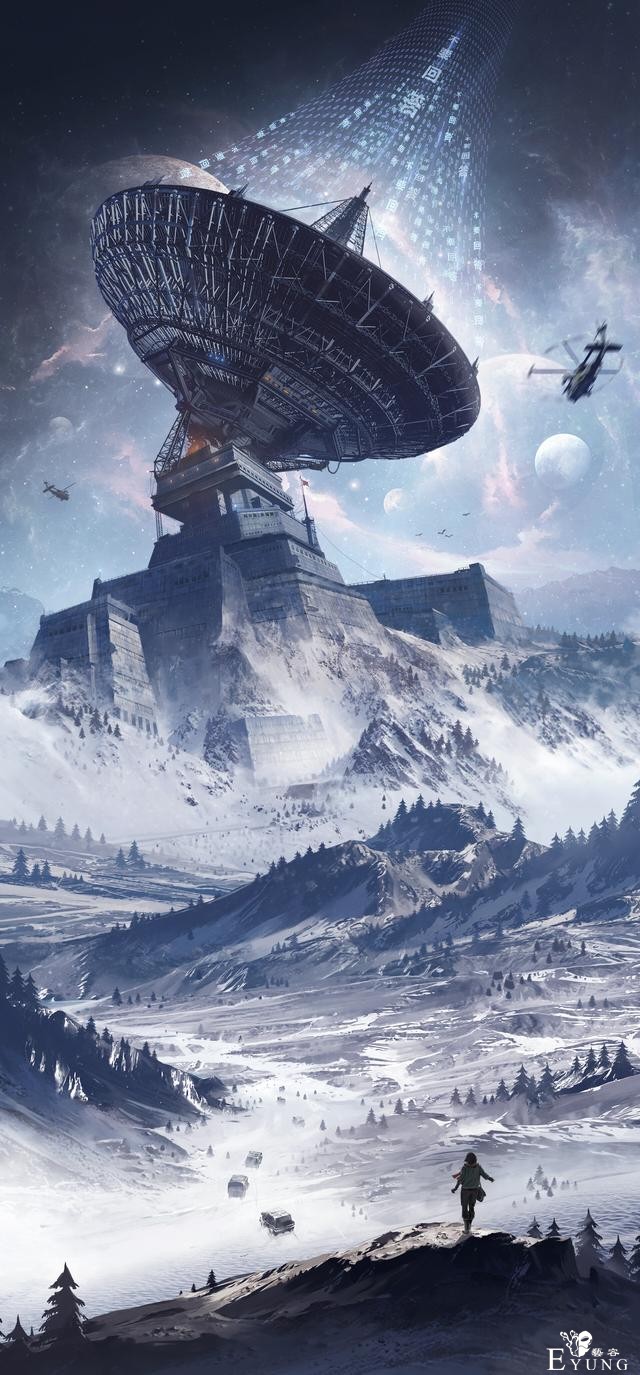 来自国内插画师的一组非常壮观的科幻场景插画！很有想象力的作品-1.jpg