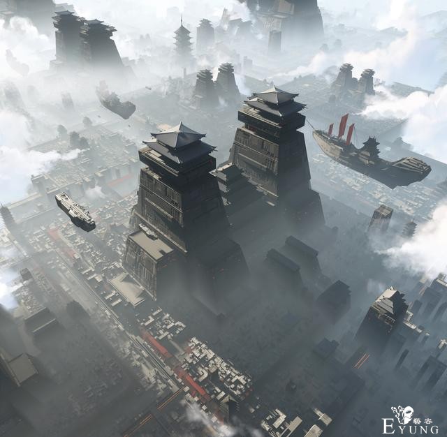 来自国内插画师的一组非常壮观的科幻场景插画！很有想象力的作品-4.jpg