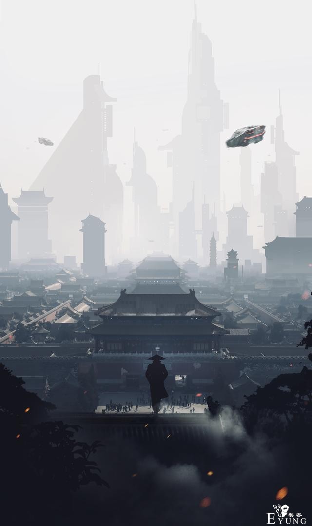 来自国内插画师的一组非常壮观的科幻场景插画！很有想象力的作品-17.jpg