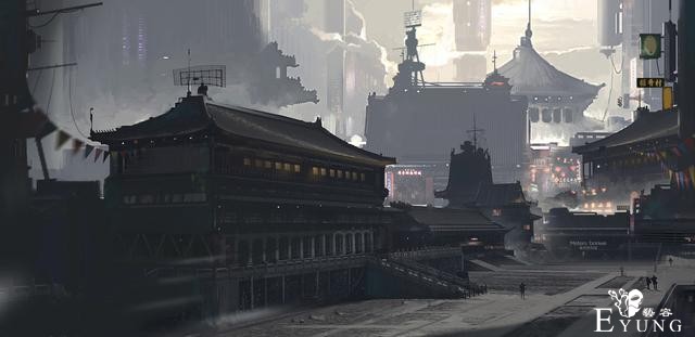 来自国内插画师的一组非常壮观的科幻场景插画！很有想象力的作品-21.jpg