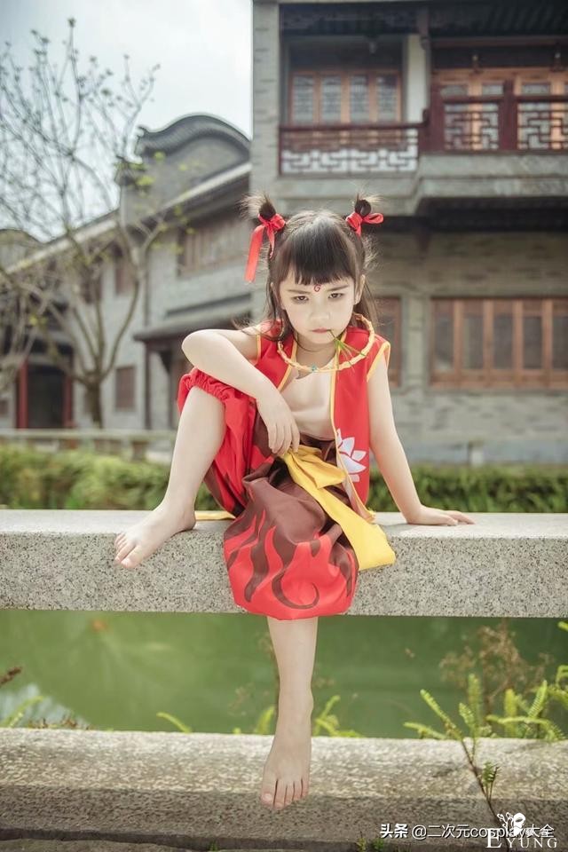 体型神还原，小朋友cos哪吒小可爱，网友直呼：哪吒本吒-6.jpg