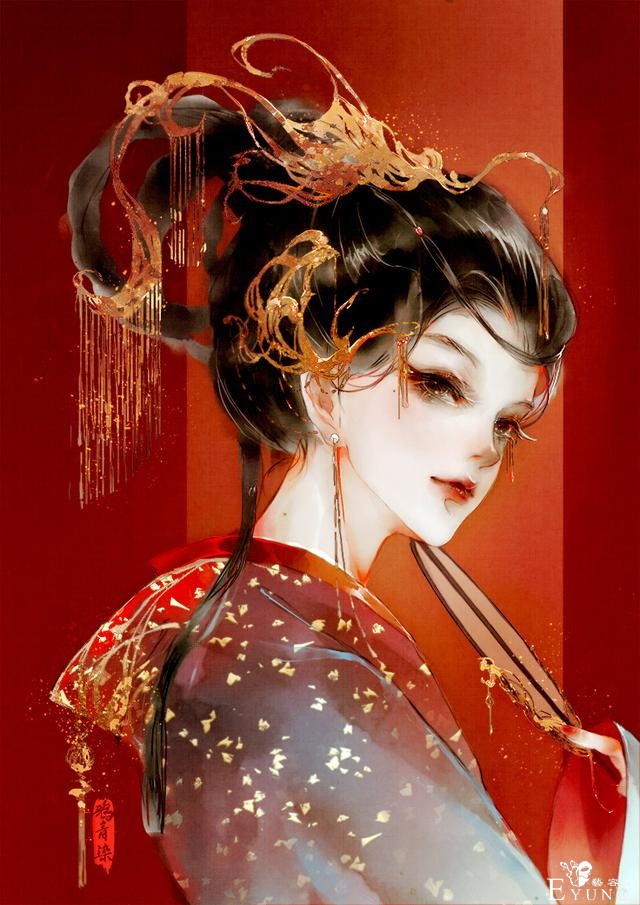 一组非常唯美的古风人物插画欣赏！人物造型漂亮画面让人赏心悦目-2.jpg