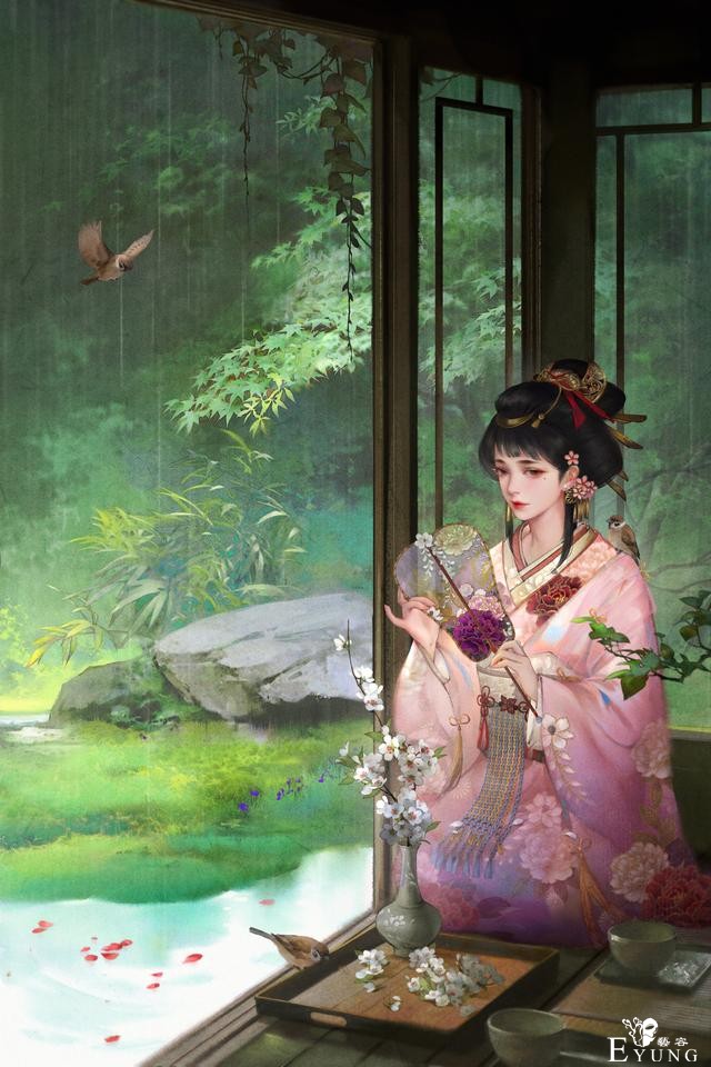 一组非常唯美的古风人物插画欣赏！人物造型漂亮画面让人赏心悦目-7.jpg
