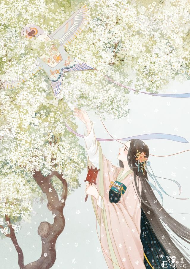 一组非常唯美的古风人物插画欣赏！人物造型漂亮画面让人赏心悦目-13.jpg