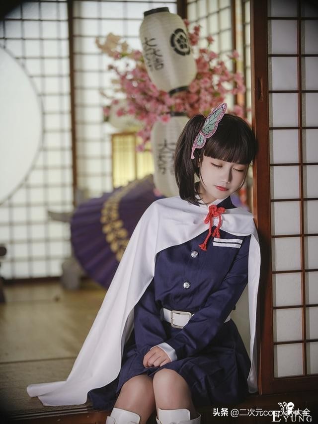 《鬼灭之刃》栗花落香奈乎cos，甜美可爱，一下子就被萌化了-1.jpg