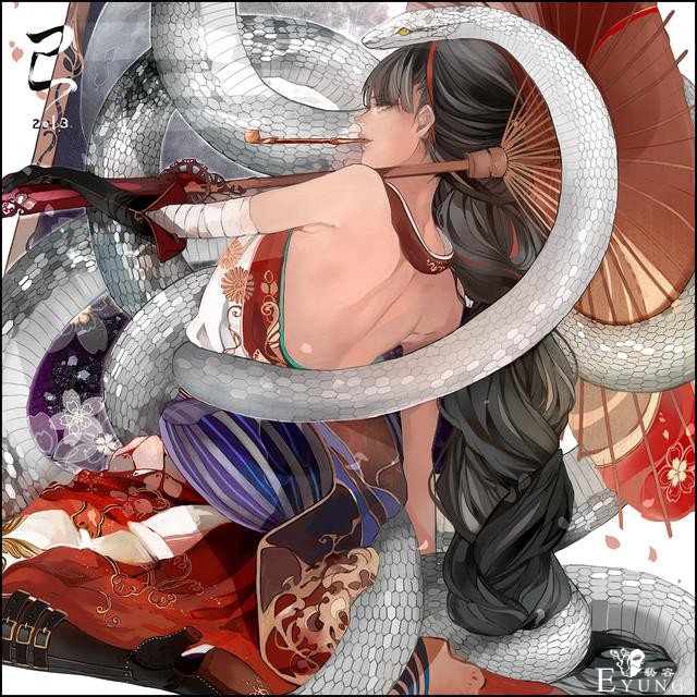 来自日本作者的一组画风个性的人物插画作品！有种别样的美感！-9.jpg