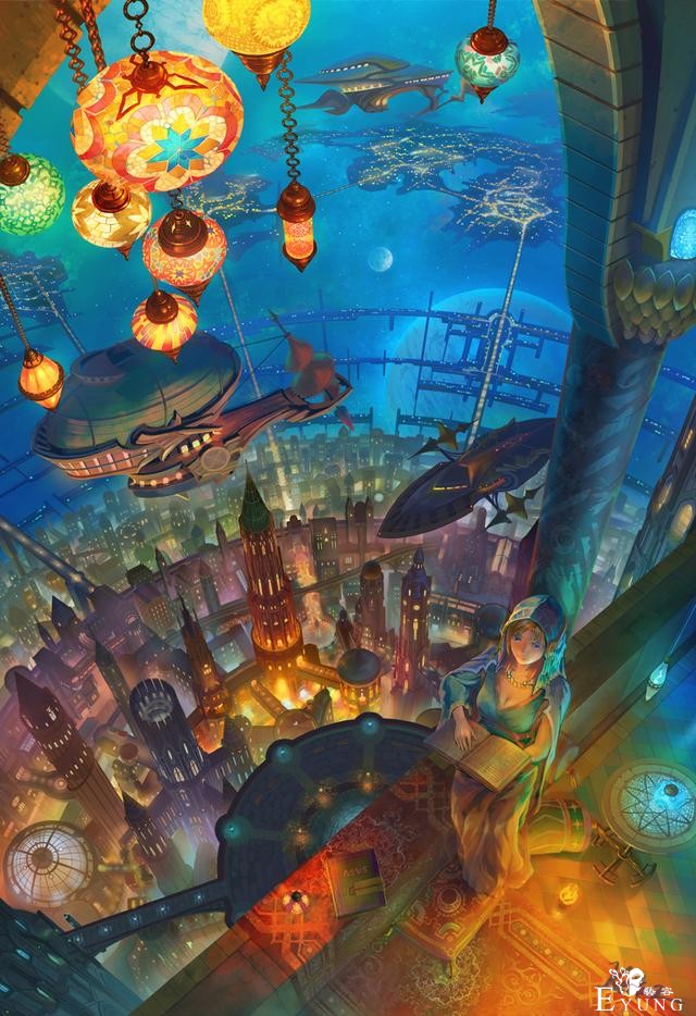 一组高质量的场景插画欣赏！画风细腻十分冲击视觉的大作-2.jpg